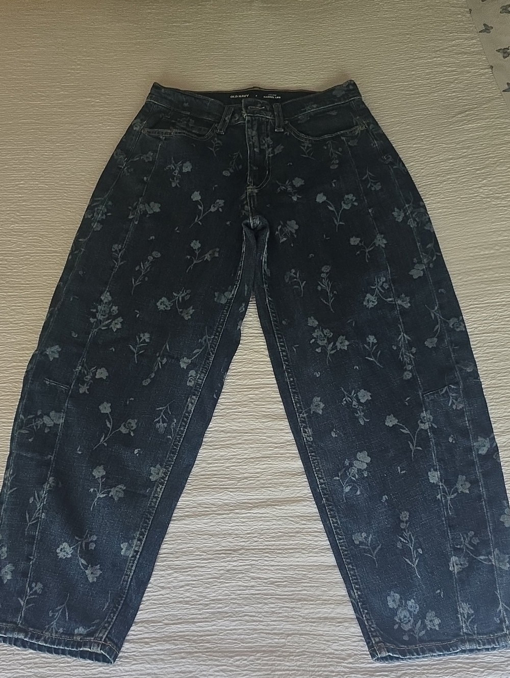 Old Navy Floral Print Dark Wash Women's Jeans